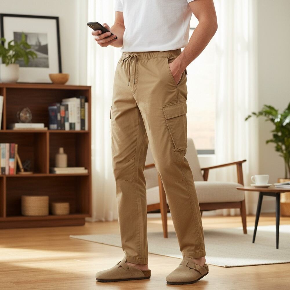 Mode of One Men’s Tan Cargo Pants – Size M – New With Tags, 30" inseam
